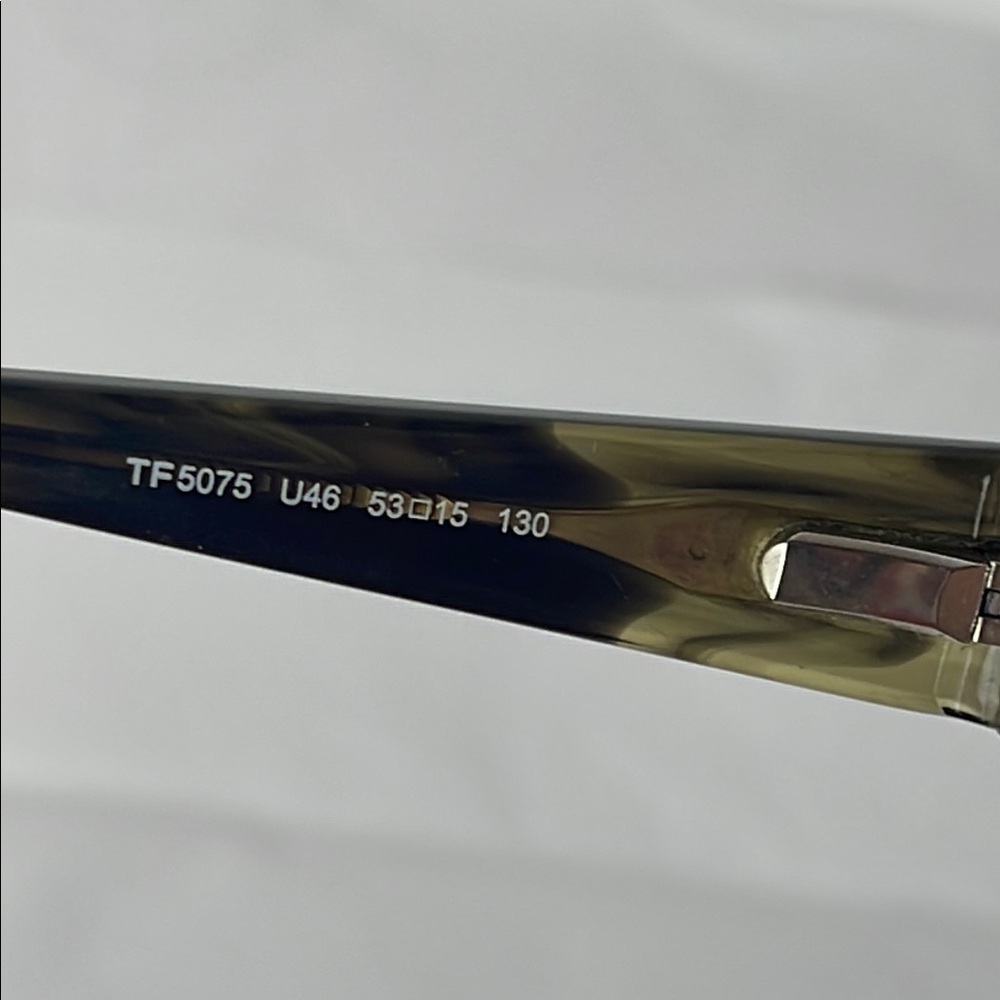 Tom Ford Women's Black/Brown and Green Tortoise Eyeglasses - Picture 8 of 8
